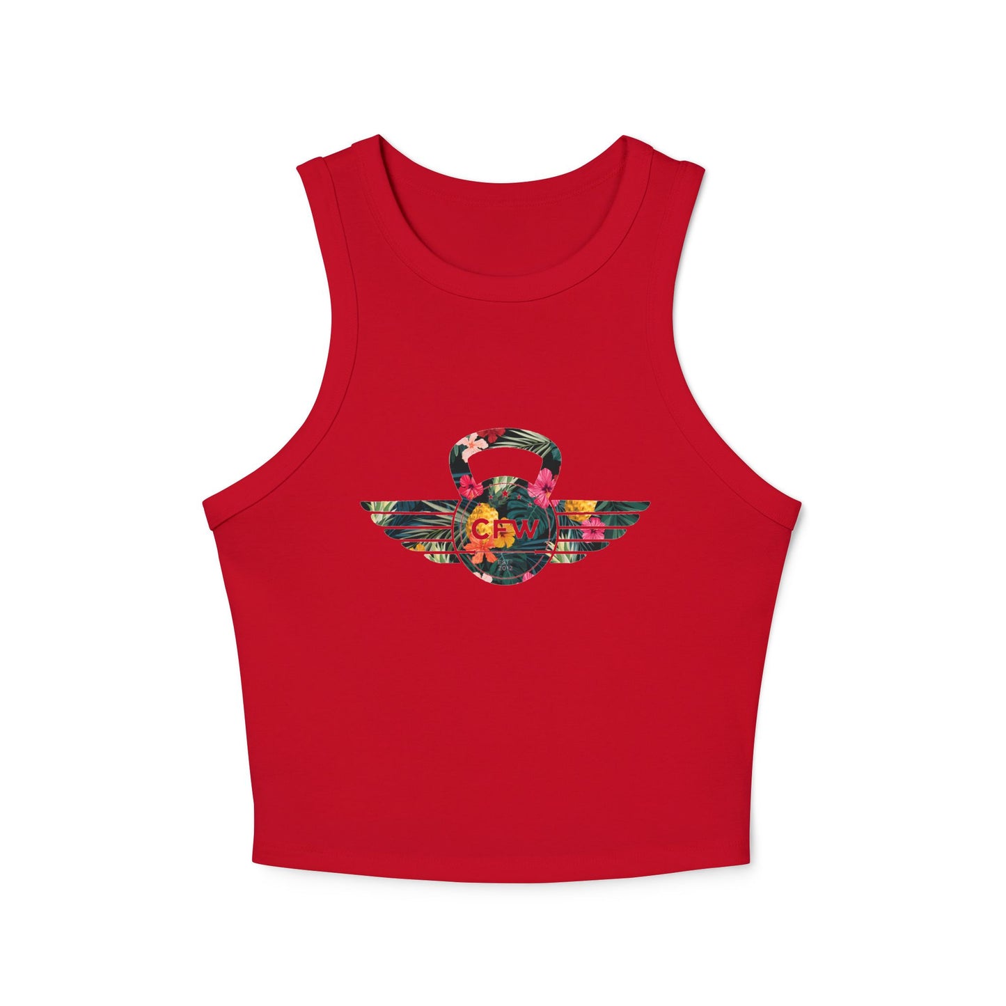 CFW Hawaiian Women's Micro Rib Racer Tank Top