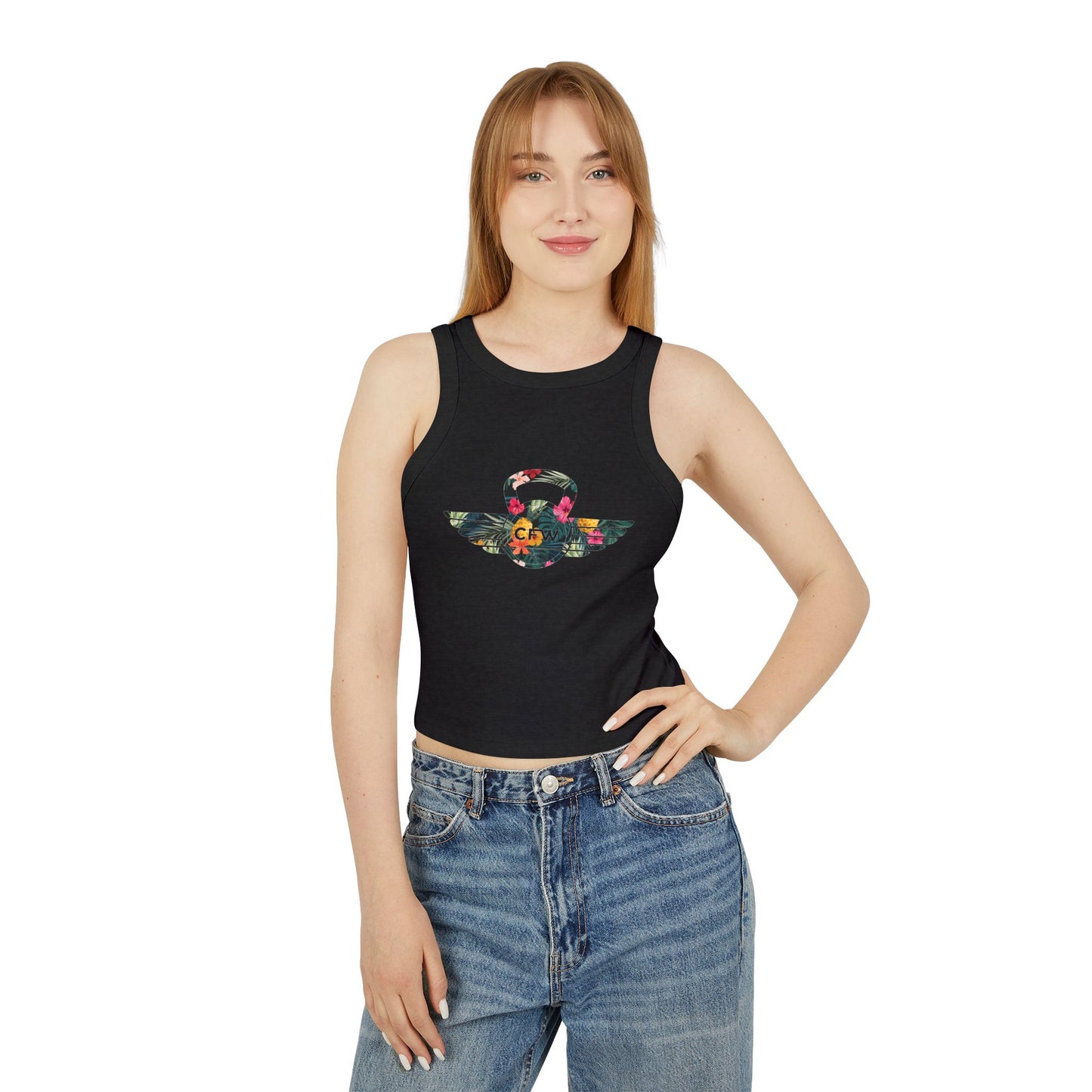 CFW Hawaiian Women's Micro Rib Racer Tank Top