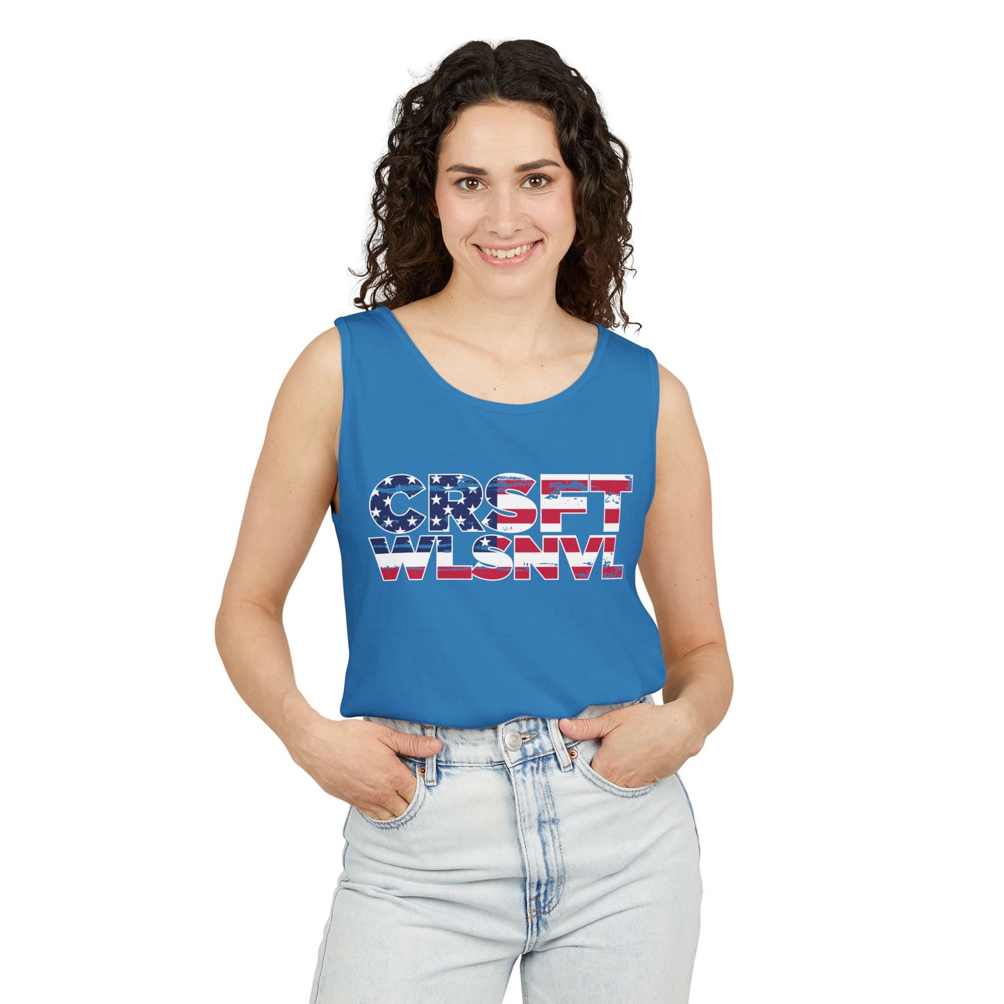 CFW Flag Logo Unisex Garment-Dyed Tank Top