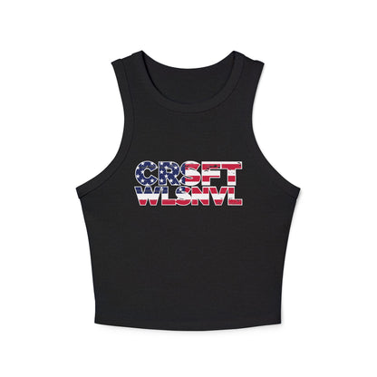 CFW Flag Logo Women's Micro Rib Racer Tank Top