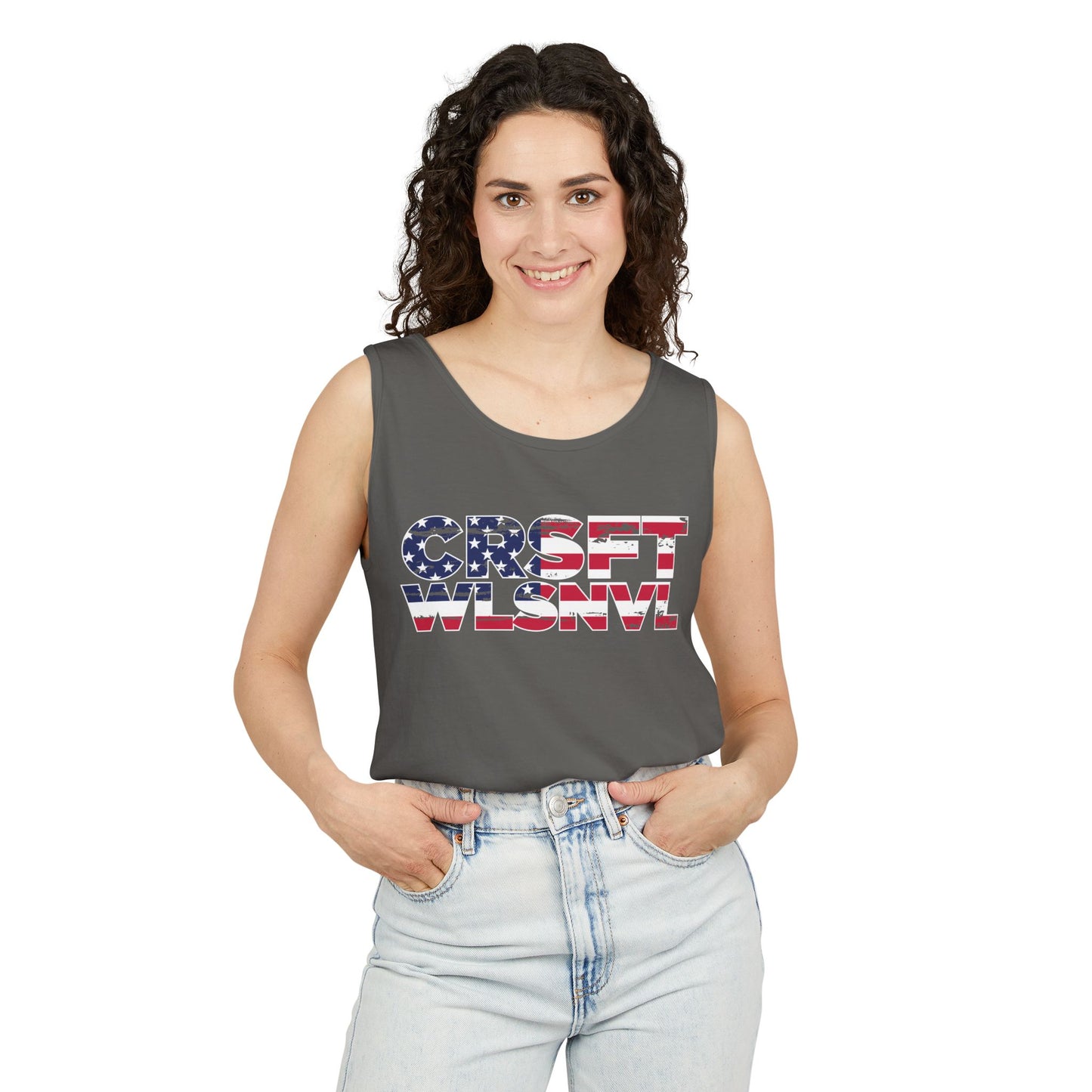 CFW Flag Logo Unisex Garment-Dyed Tank Top