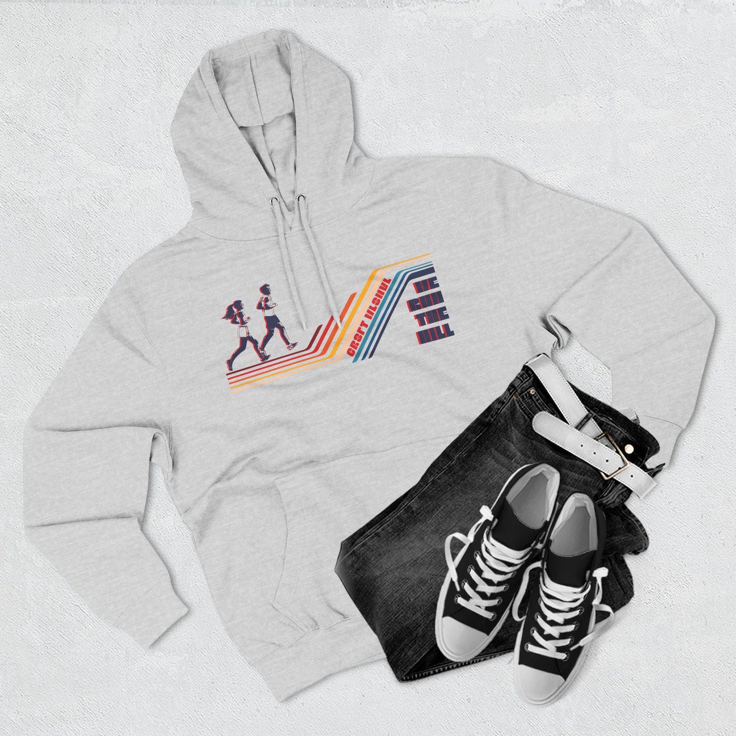 Retro Running Fleece Hoodie