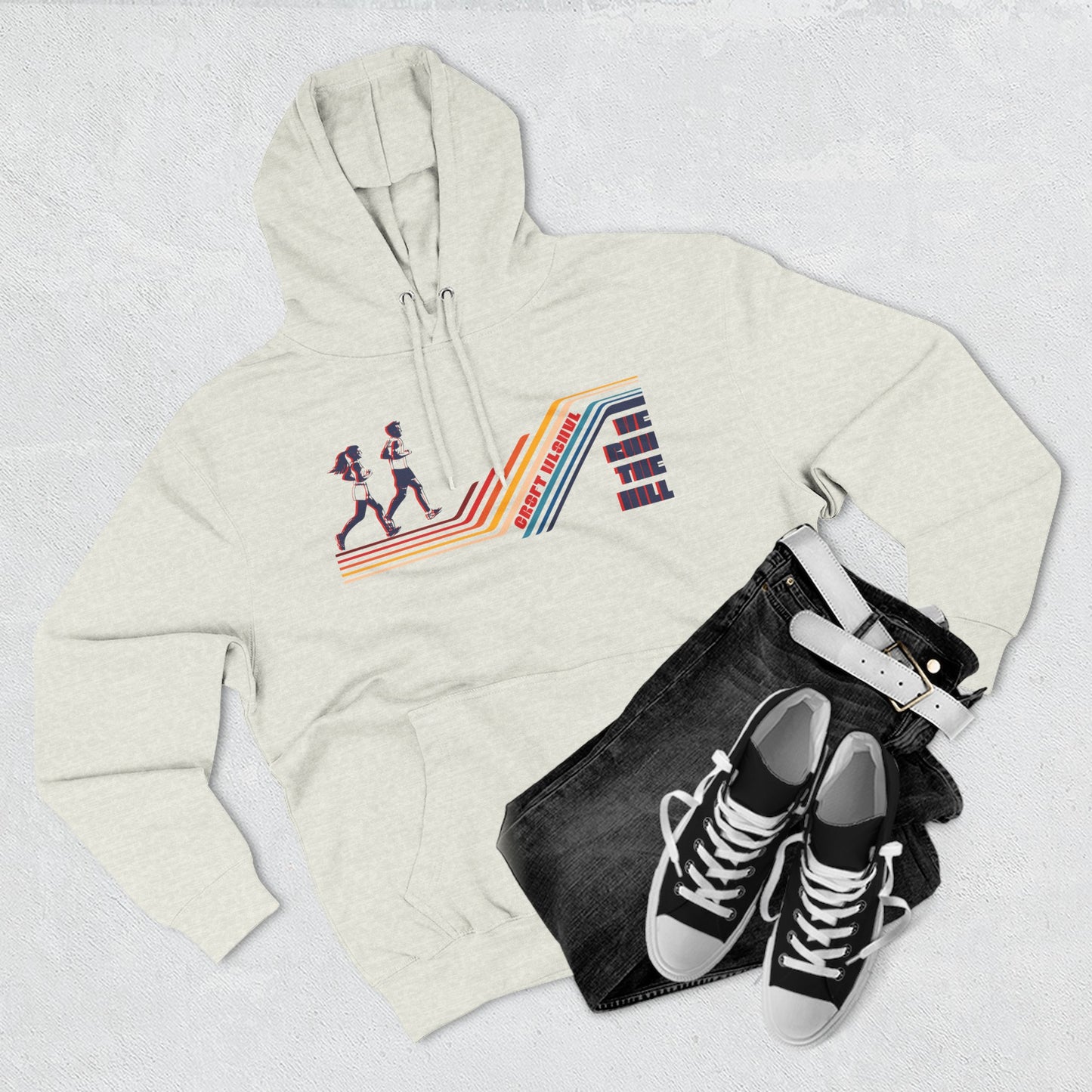 Retro Running Fleece Hoodie