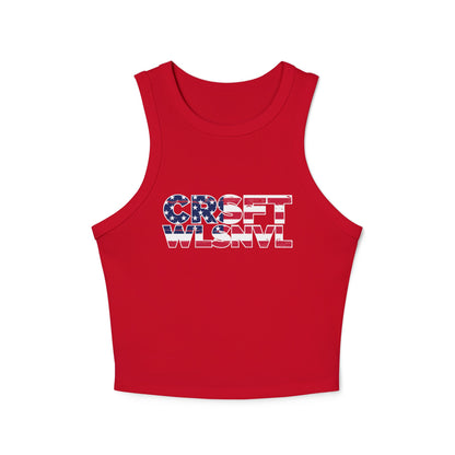 CFW Flag Logo Women's Micro Rib Racer Tank Top