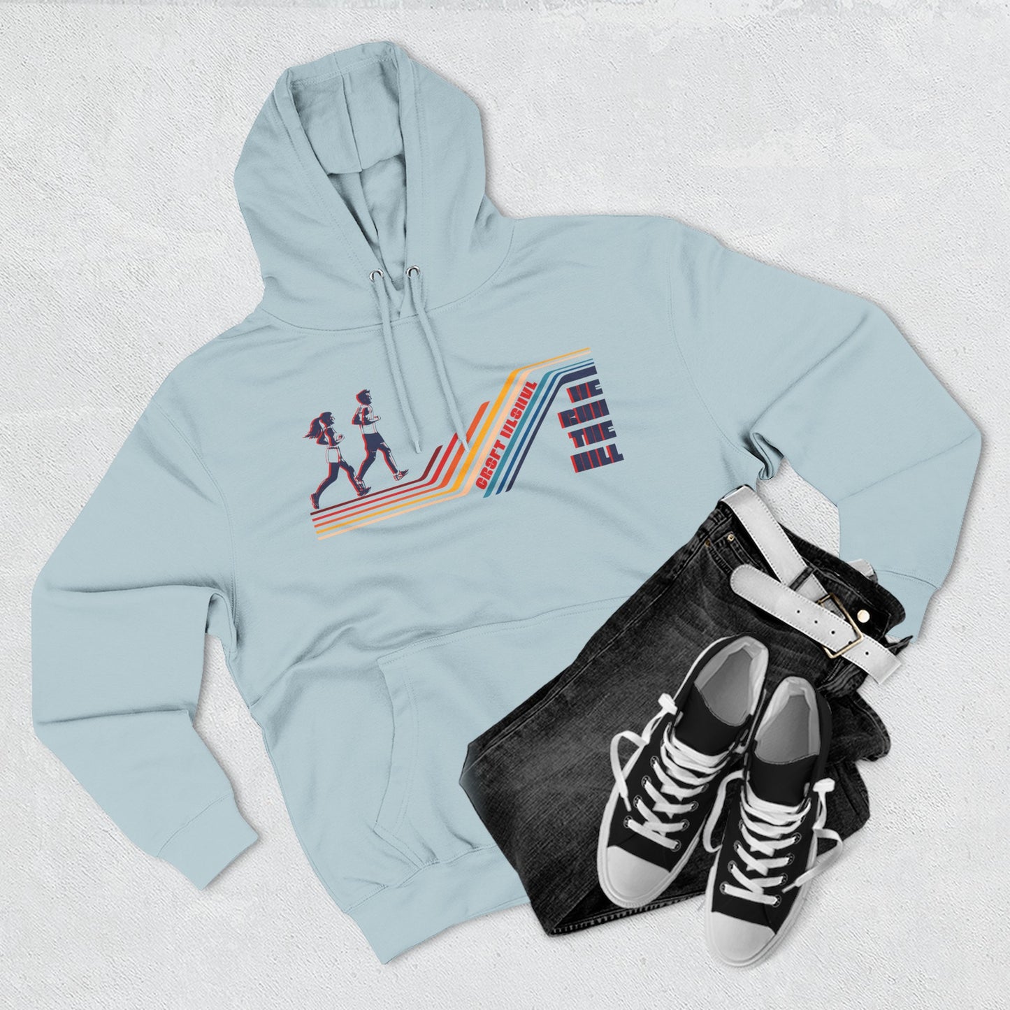 Retro Running Fleece Hoodie