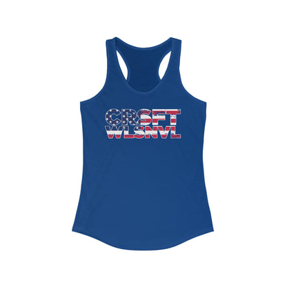 CFW Flag Logo Women's Ideal Racerback Tank