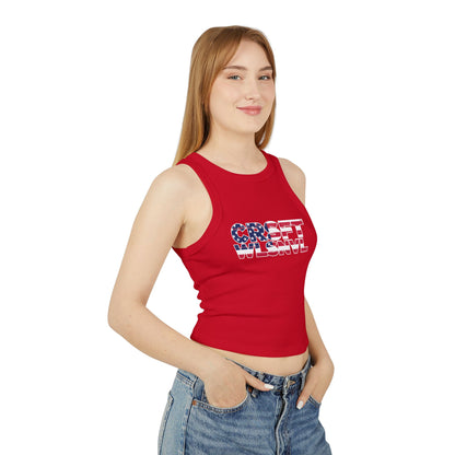 CFW Flag Logo Women's Micro Rib Racer Tank Top