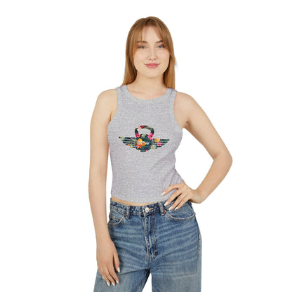 CFW Hawaiian Women's Micro Rib Racer Tank Top