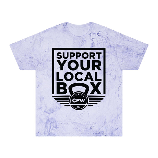 Support Local boxUnisex Color Blast T-Shirt