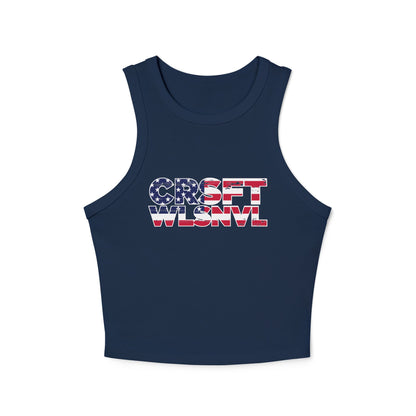 CFW Flag Logo Women's Micro Rib Racer Tank Top