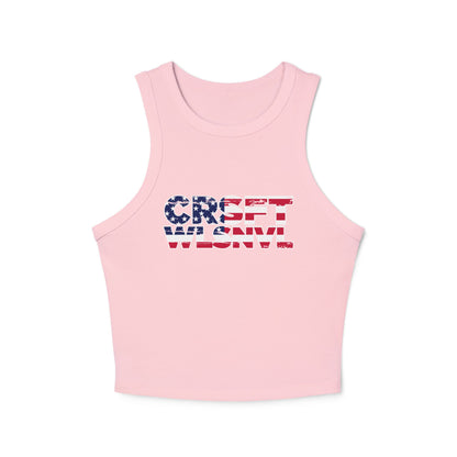 CFW Flag Logo Women's Micro Rib Racer Tank Top
